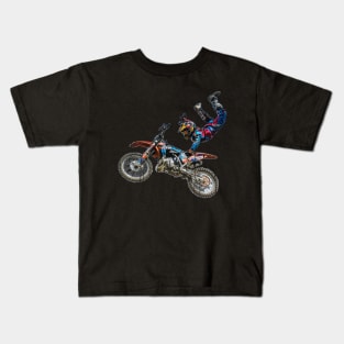 MOTOCROSS KTM DIRT BIKE FREESTYLE Kids T-Shirt